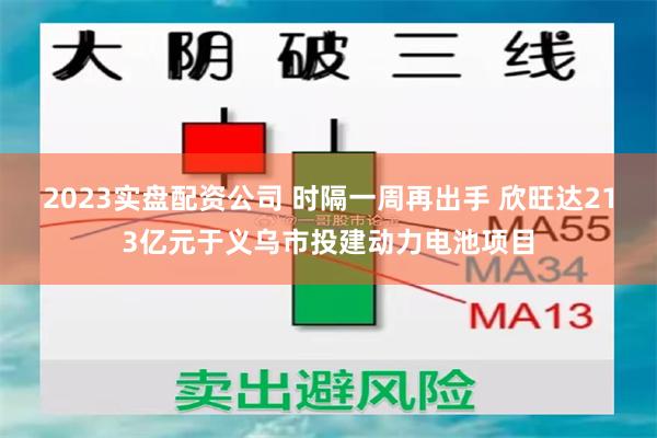 2023实盘配资公司 时隔一周再出手 欣旺达213亿元于义乌市投建动力电池项目