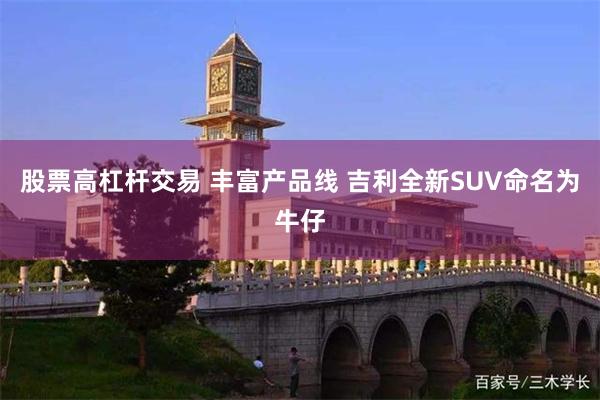 股票高杠杆交易 丰富产品线 吉利全新SUV命名为牛仔