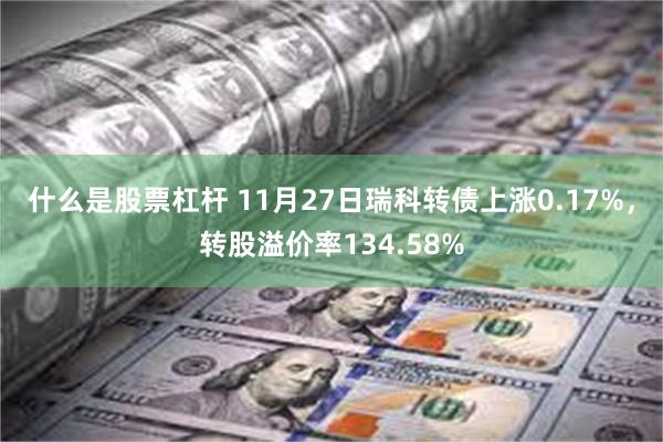 什么是股票杠杆 11月27日瑞科转债上涨0.17%，转股溢价率134.58%