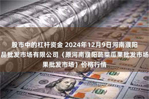 股市中的杠杆资金 2024年12月9日河南濮阳宏进农副产品批发市场有限公司（原河南濮阳蔬菜瓜果批发市场）价格行情